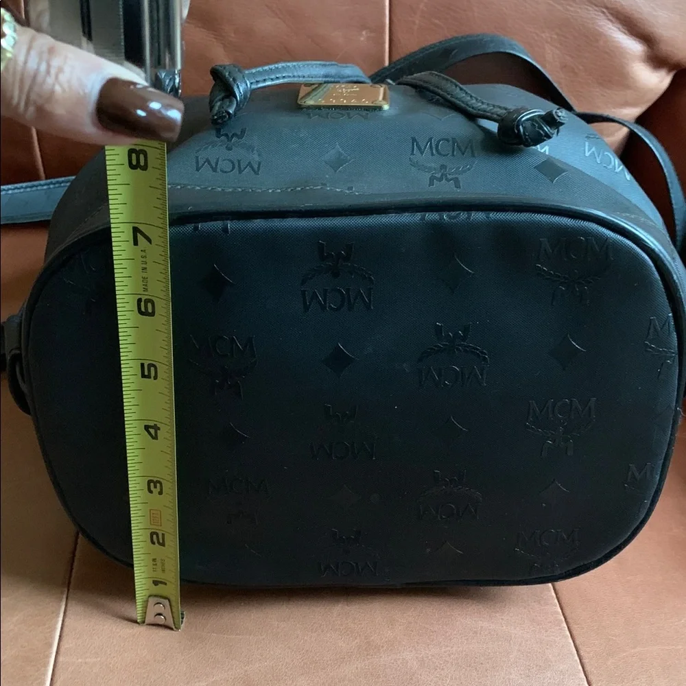 🖤💋MCM Black Canvas Monogram Bucket Backpack💋🖤 - Picture 13 of 13